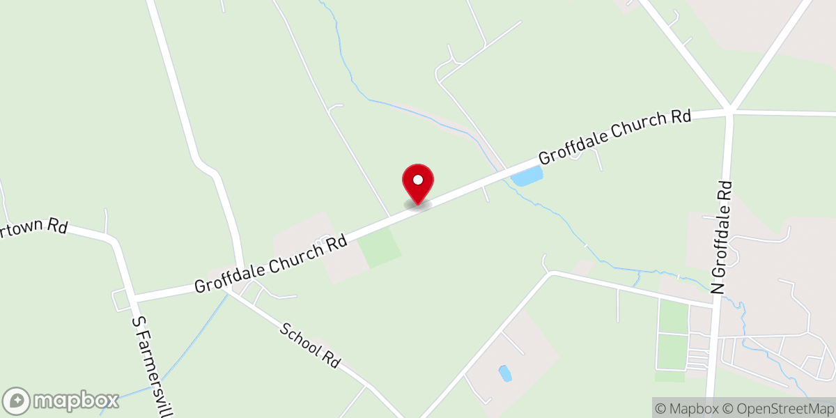 Map showing location of Groffdale Church