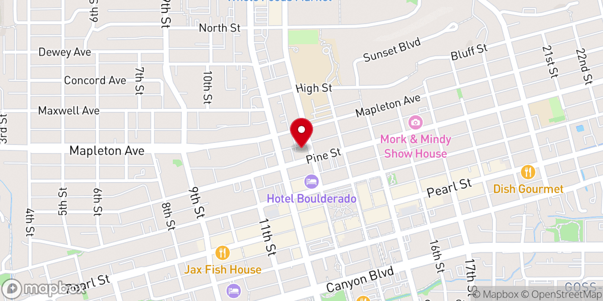 Map showing location of All Souls Church Of Boulder