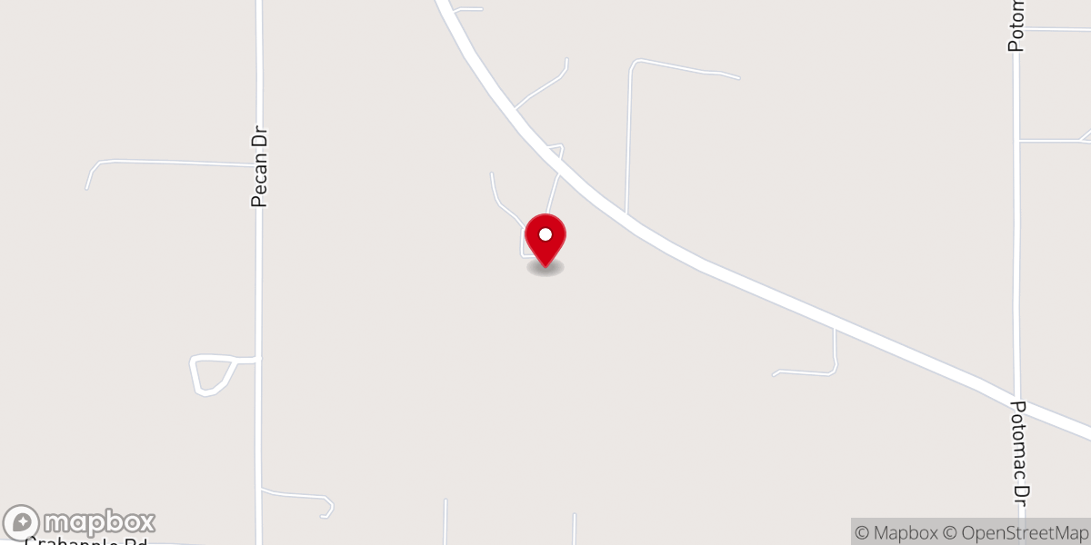 Map showing location of White Oak Pond Cumberland Presbyterian Church