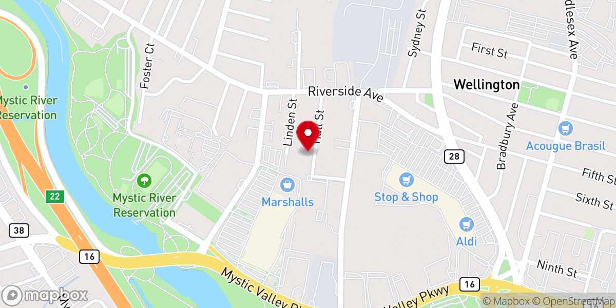 Map showing location of Centro Familiar Cristiano Boston