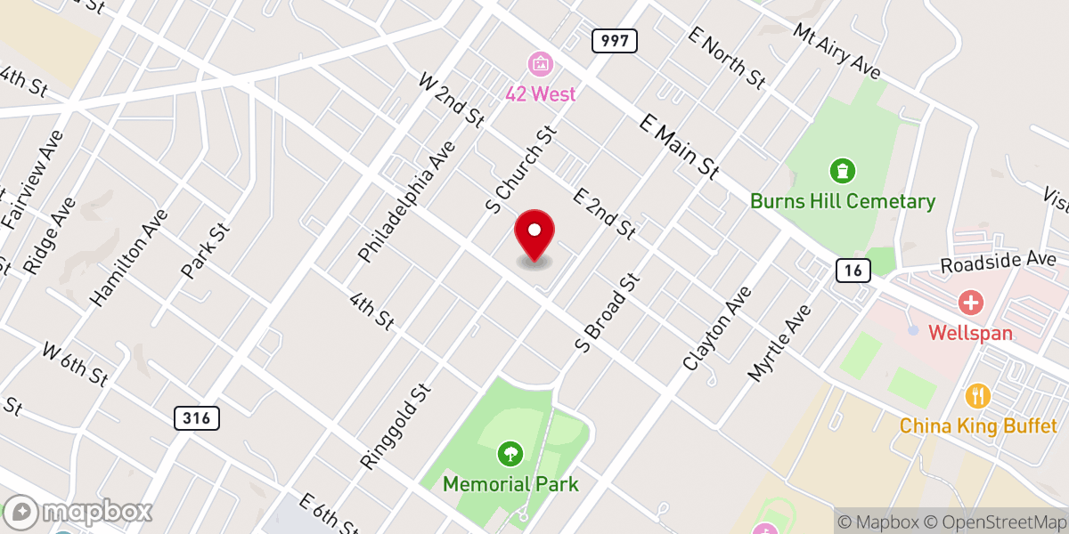 Map showing location of Restoration Church of God in Christ