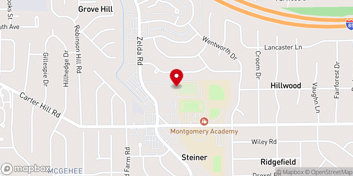 Map showing location of St James Holt Crossing Baptist Church