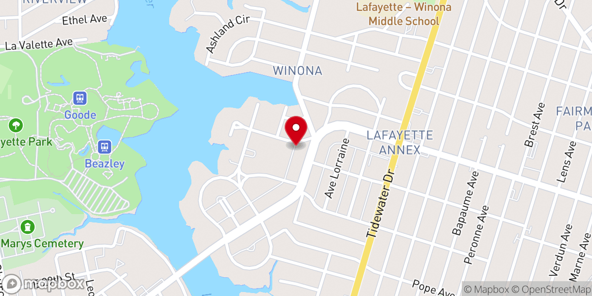 Map showing location of Church of the Epiphany