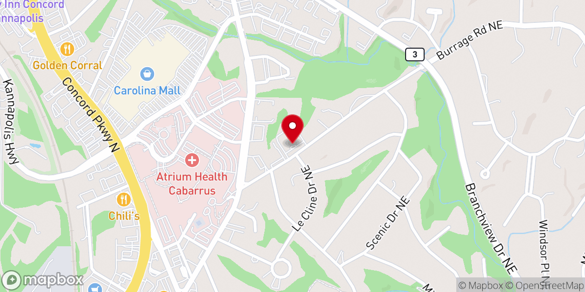 Map showing location of Epworth United Methodist Church