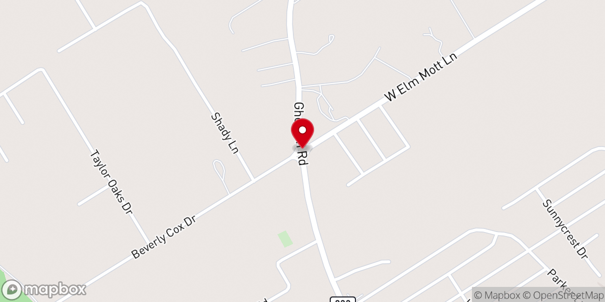 Map showing location of Zion Hill Church