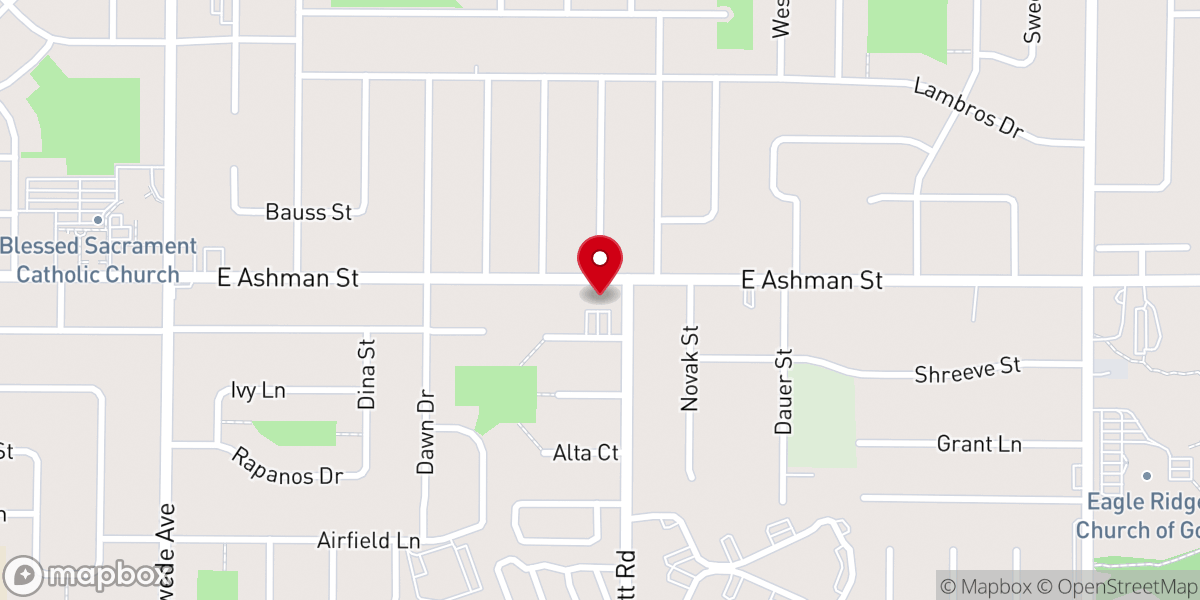 Map showing location of Midland Seventh-Day Adventist Church