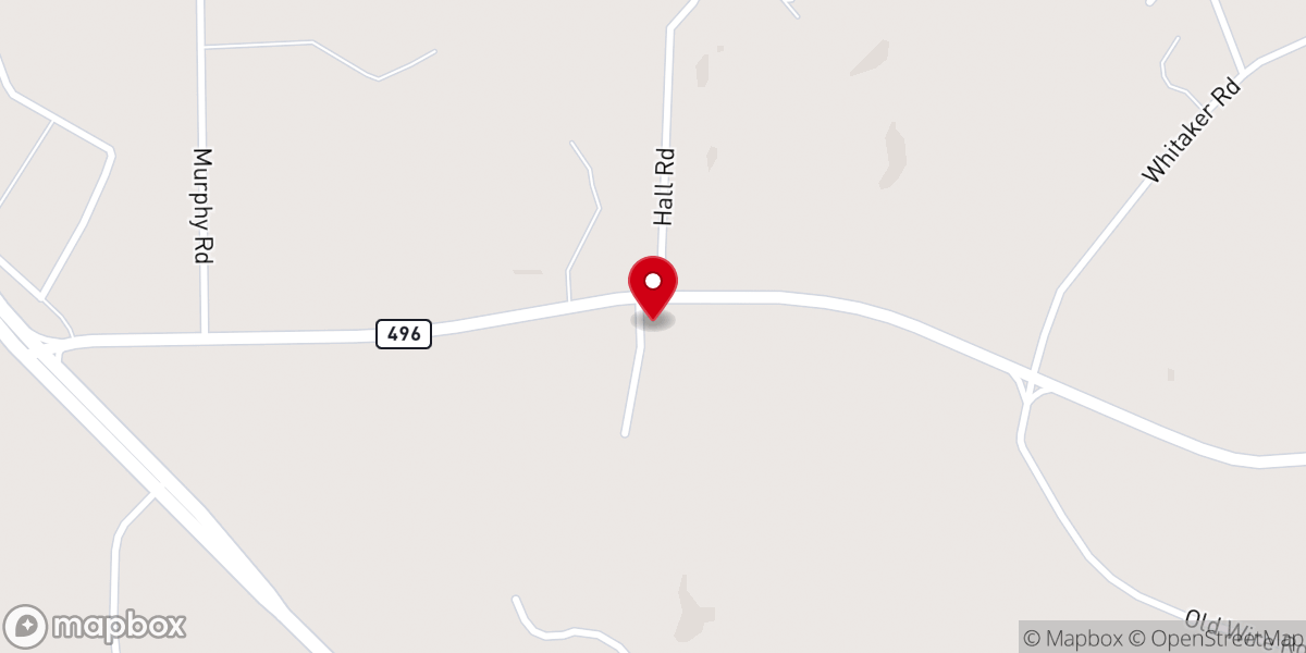 Map showing location of Fairview Baptist Church