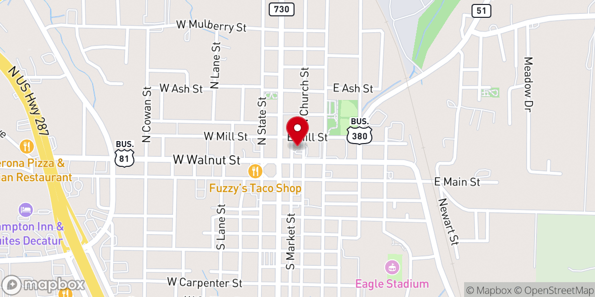 Map showing location of Wise County Auditor
