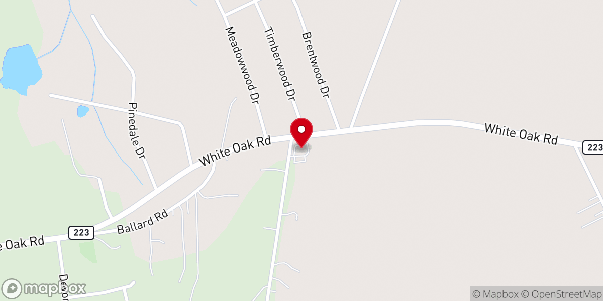 Map showing location of White Oak UPC