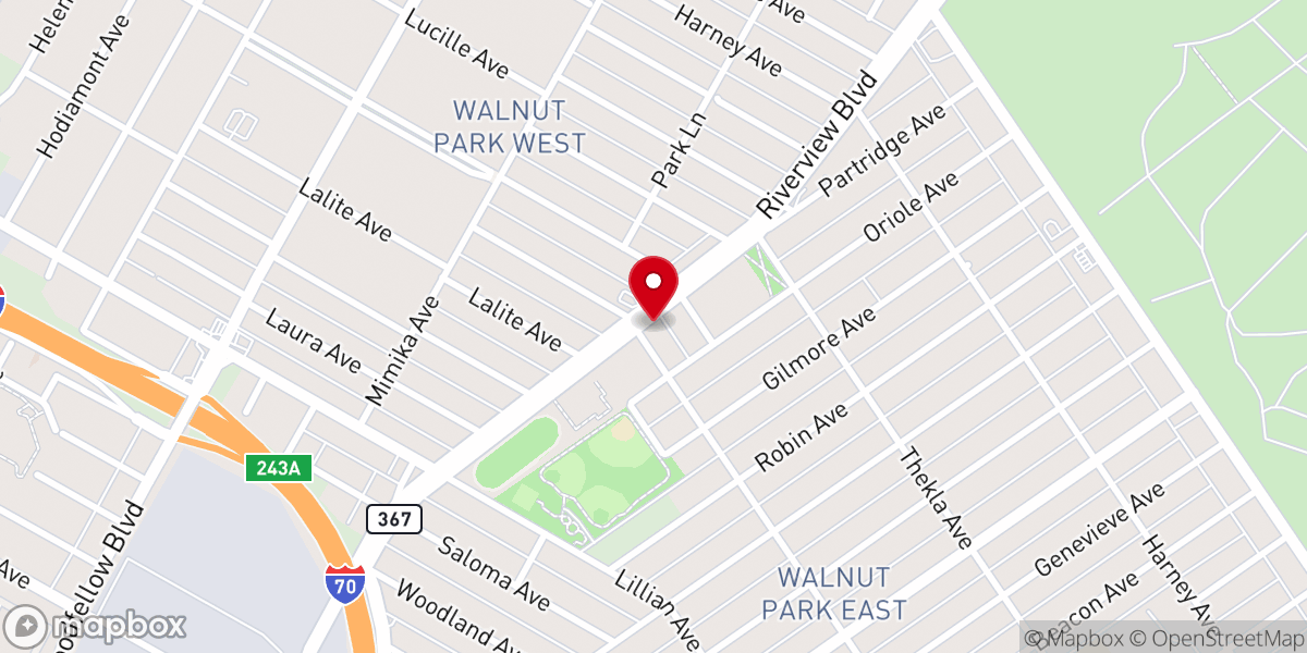 Map showing location of Greater Cavalry Missionary Baptist Church
