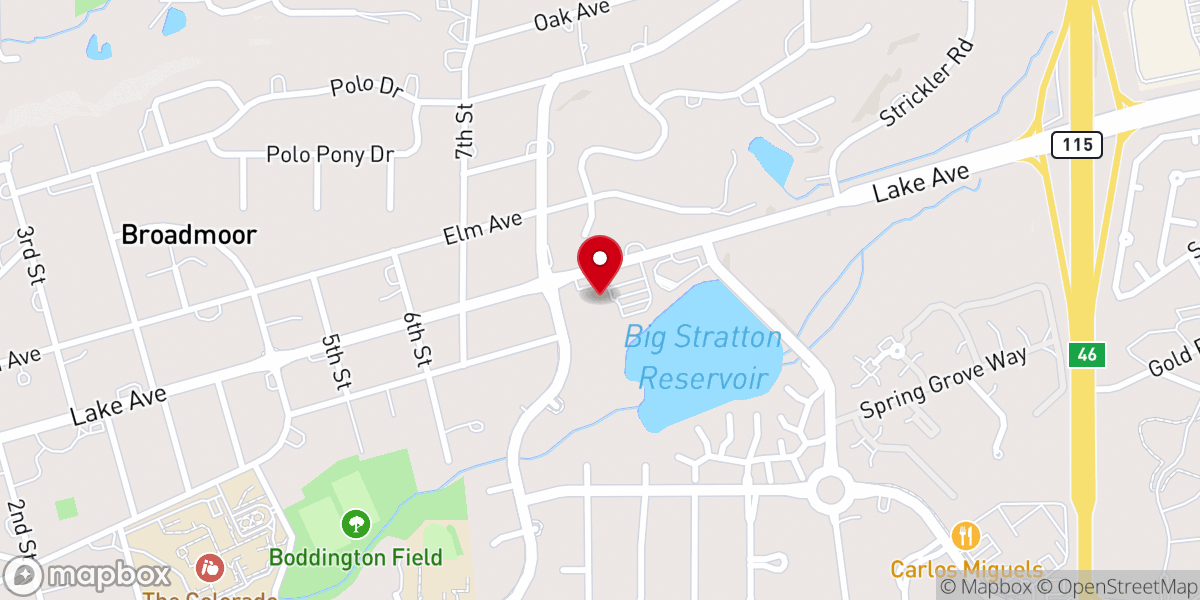 Map showing location of Broadmoor Community Church