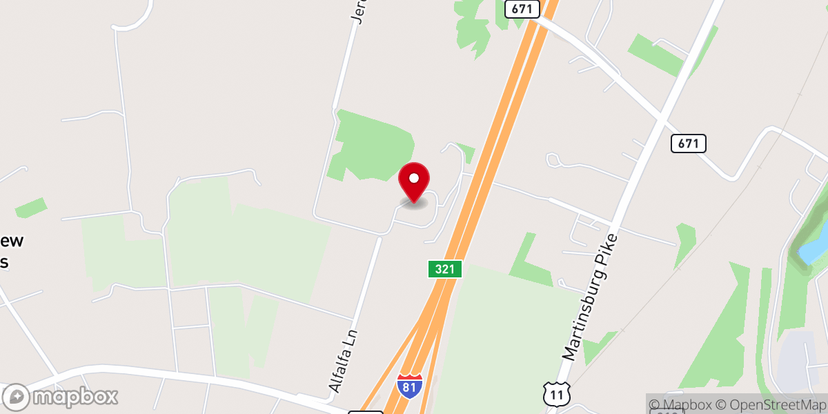 Map showing location of Open Door Baptist Church