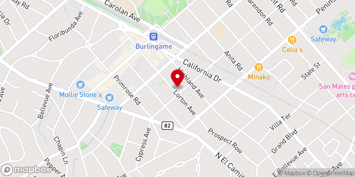 Map showing location of Assembly of God Church