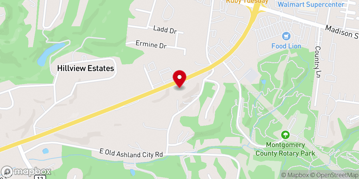 Map showing location of Fountain of Life Church Assemblies of God