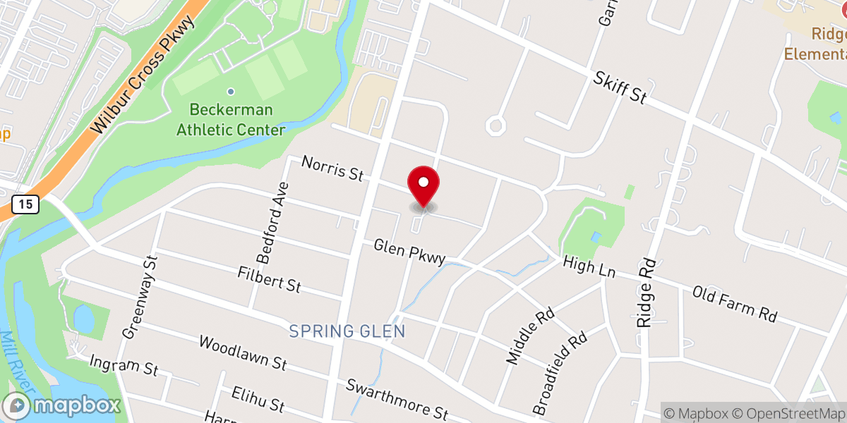 Map showing location of New Haven Korean Church