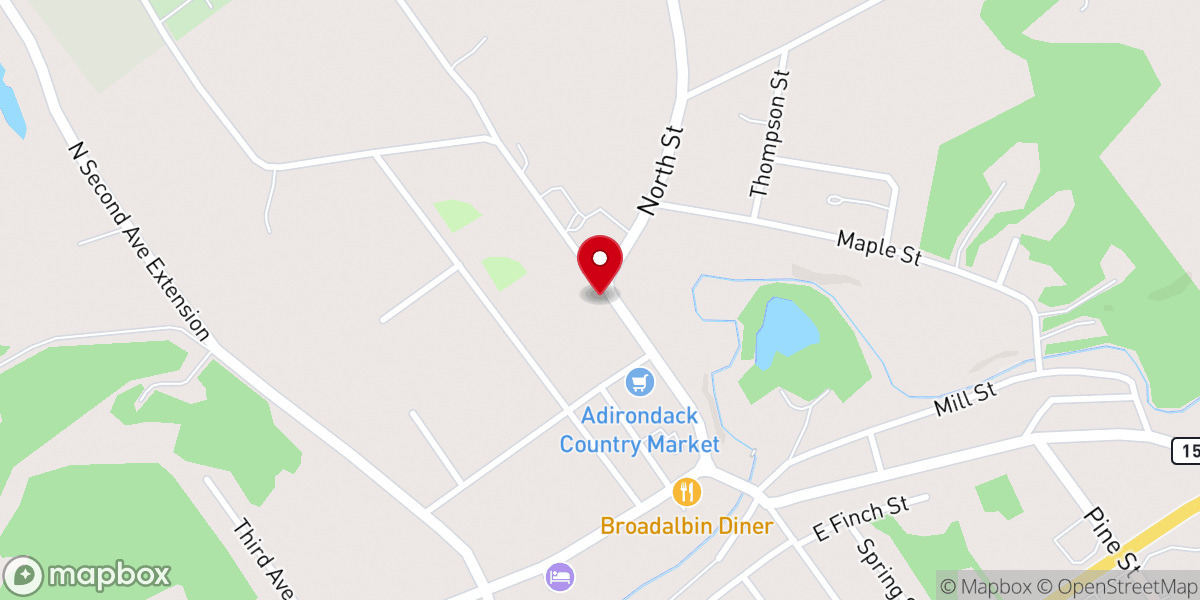 Map showing location of Broadalbin United Methodist Ch