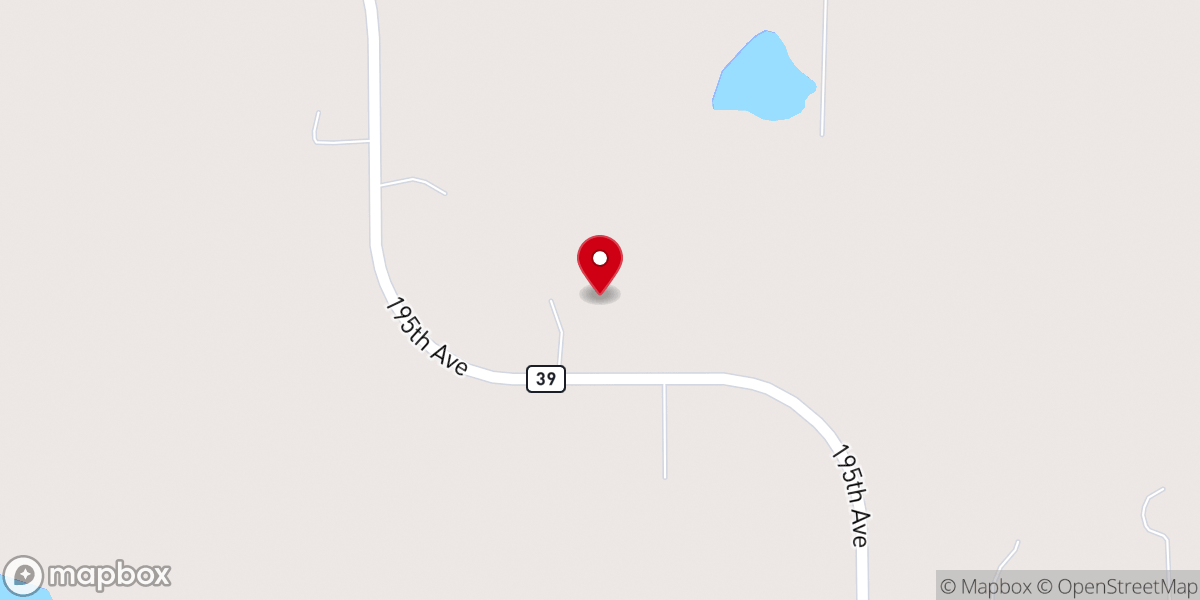 Map showing location of Tordenskjold Free Lutheran Church