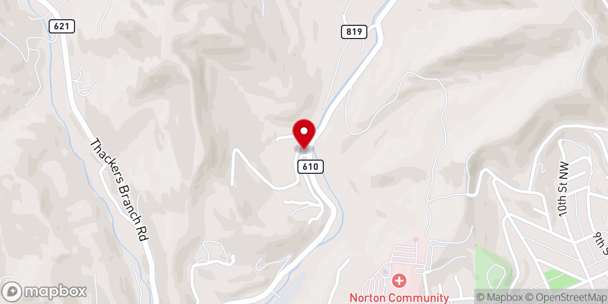 Map showing location of Faith Freewill Baptist Church
