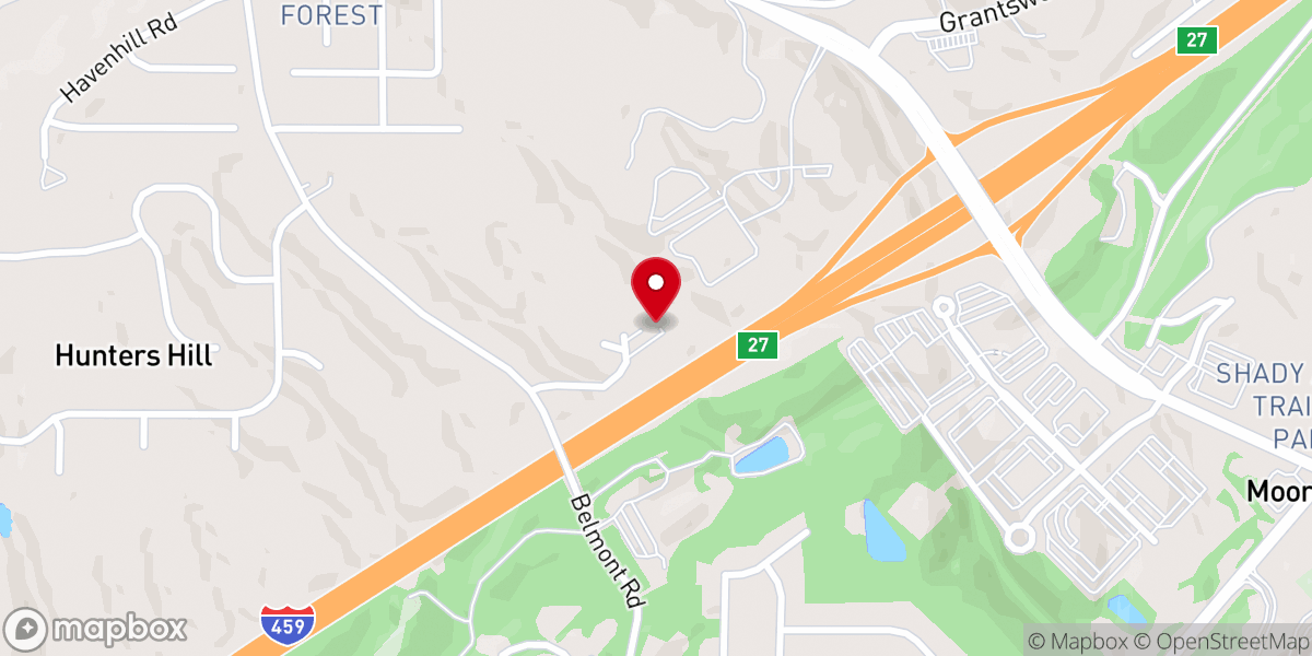 Map showing location of Brookview Wesleyan Church