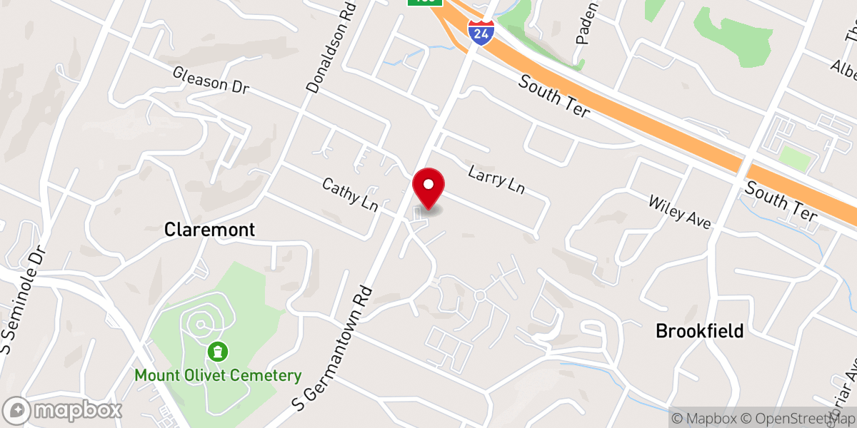 Map showing location of Ascension Lutheran Church