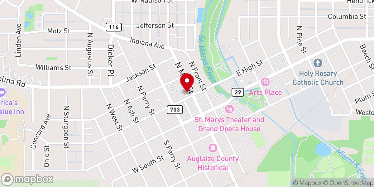 Map showing location of Calvary Christian Fellowship