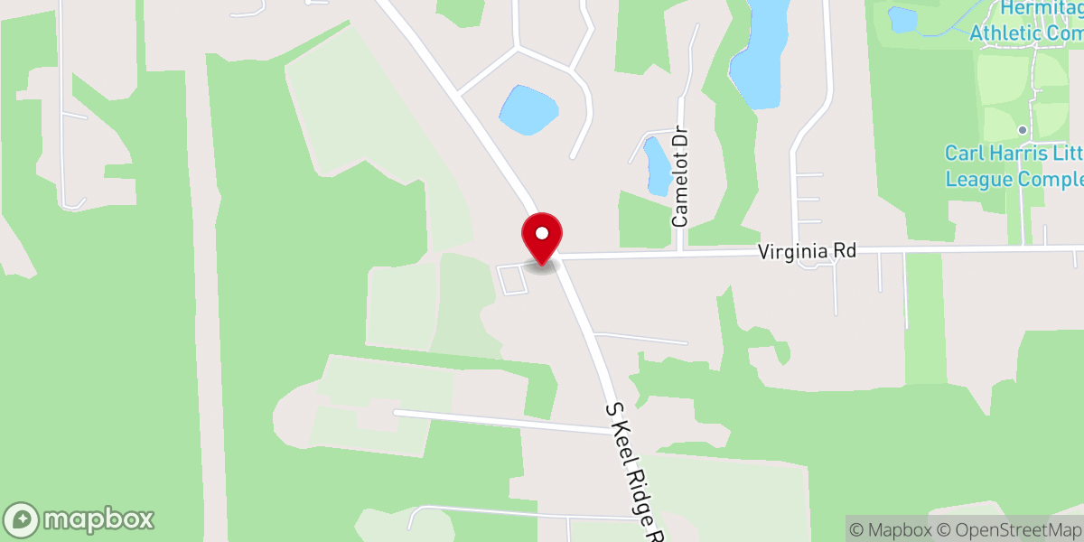 Map showing location of New Virginia United Methodist Church