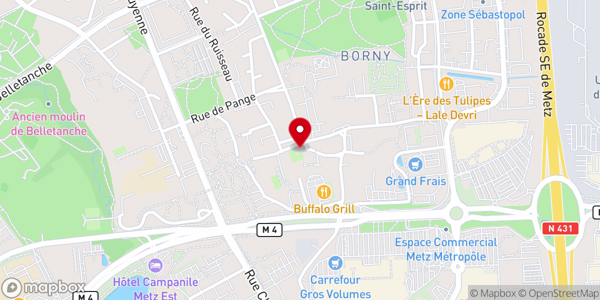 Map showing location of Fabrique De L'Eglise