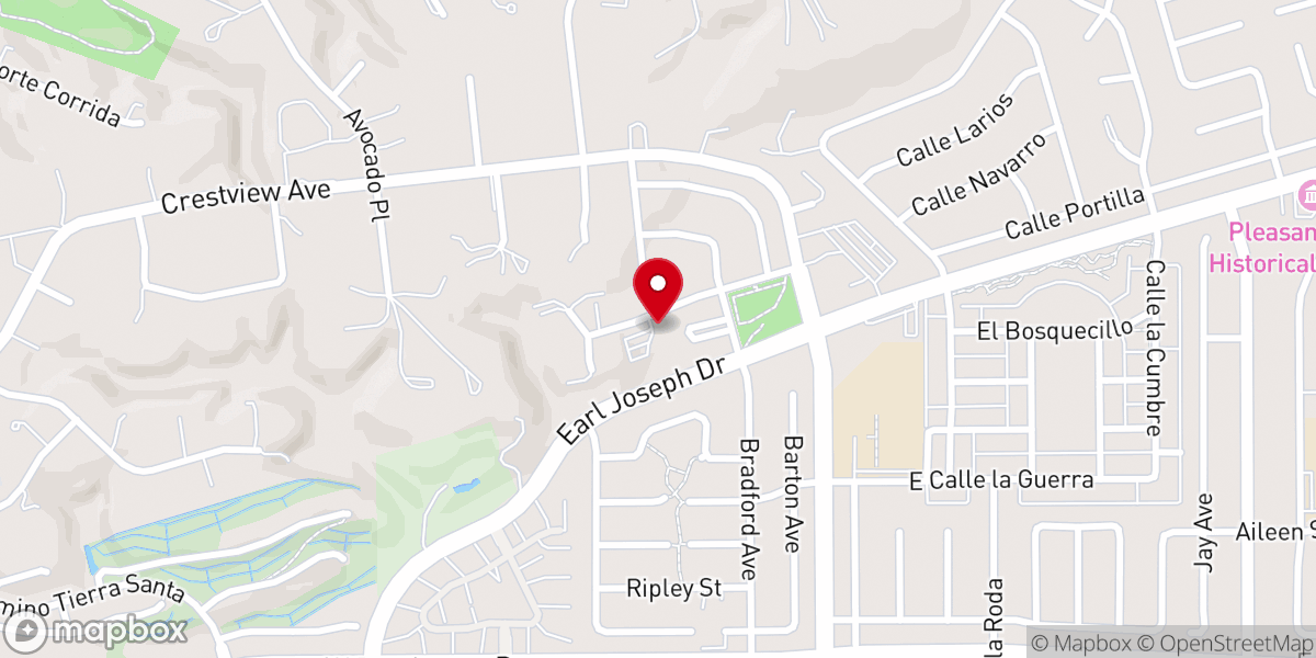 Map showing location of Mount Cross Lutheran Church