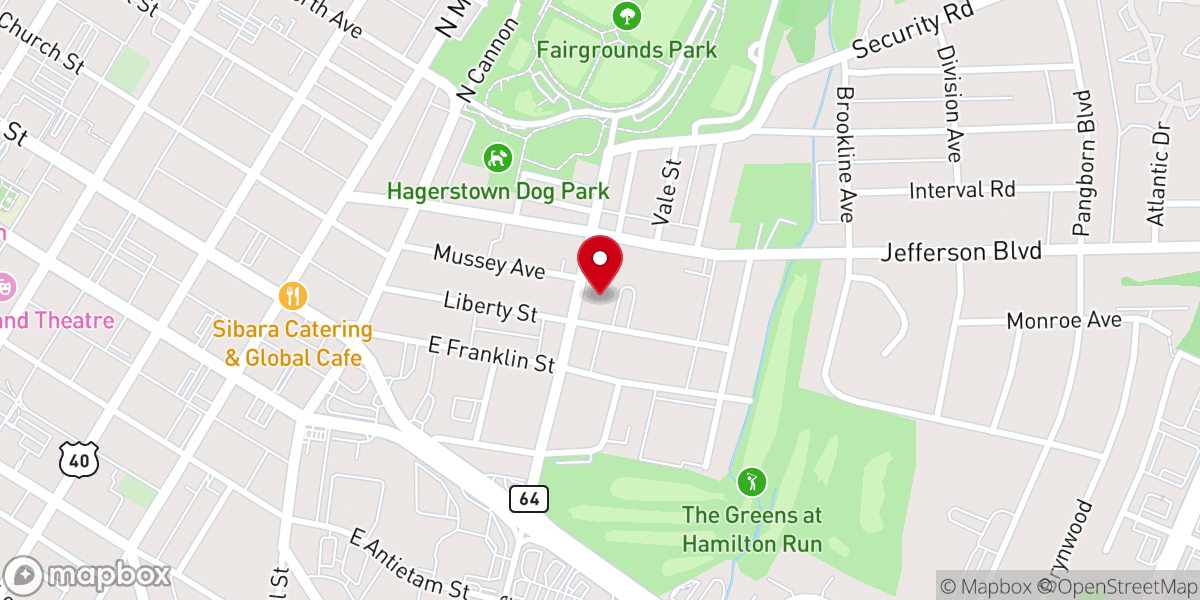 Map showing location of Christ Lutheran Church