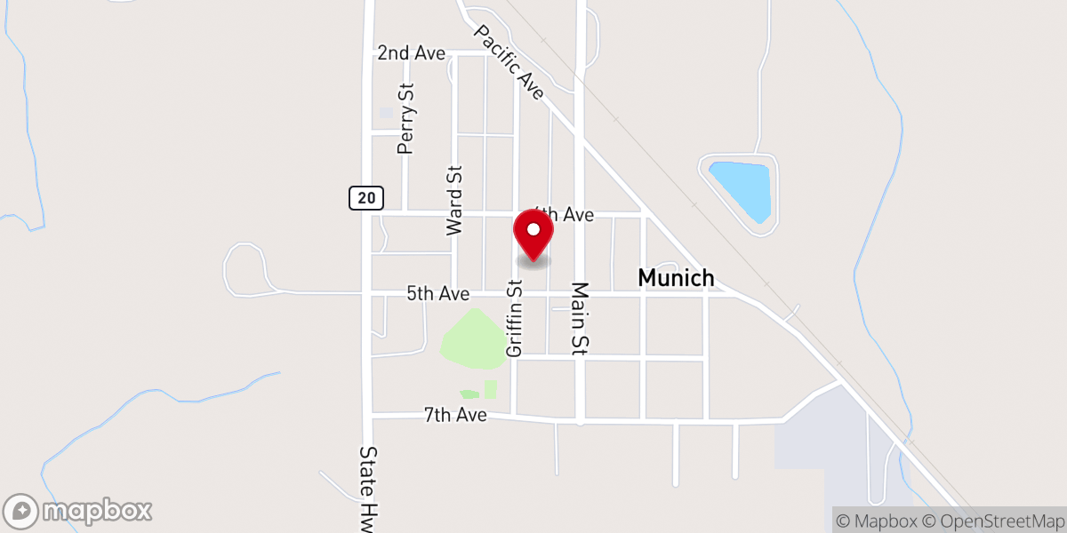 Map showing location of Zion Lutheran Church
