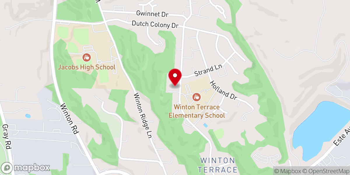 Map showing location of Mother of Christ Roman Catholic Church