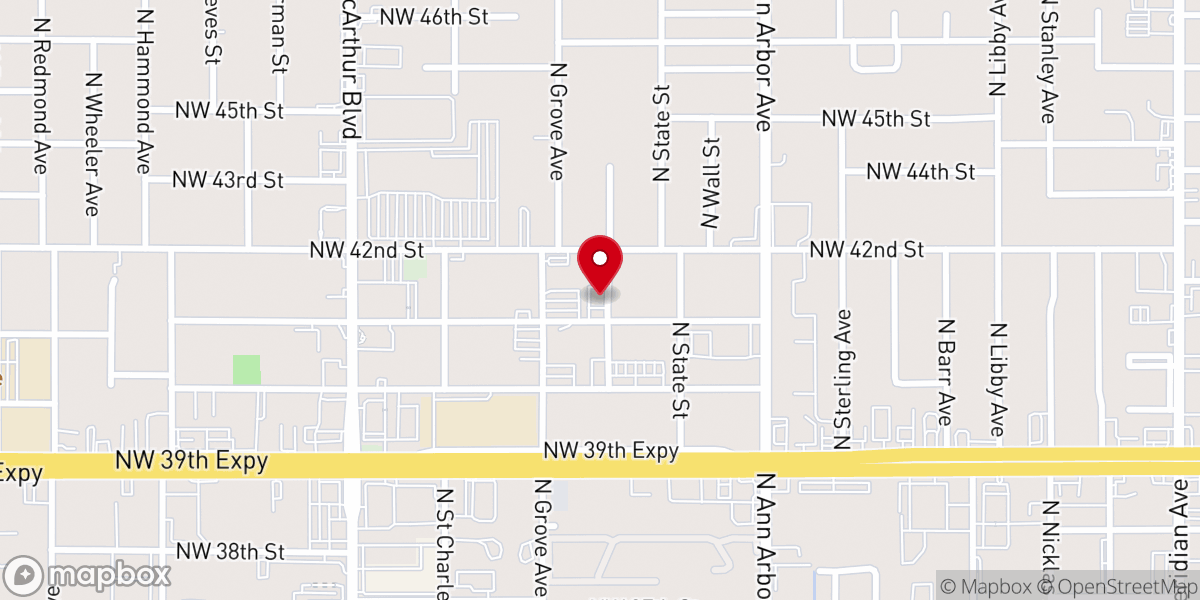 Map showing location of Unity Spiritual Life Center