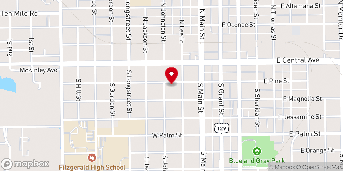 Map showing location of Saint Mathews Episcopal Church
