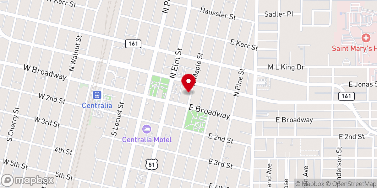 Map showing location of St Mary School