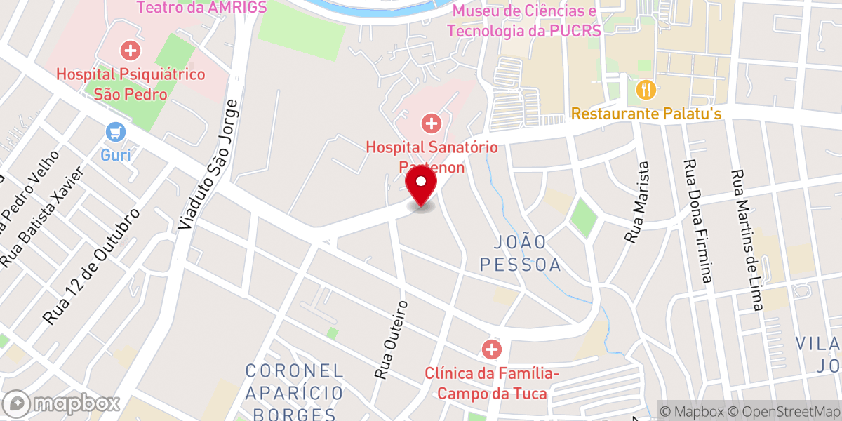 Map showing location of Igreja Batista Betel do Partenon