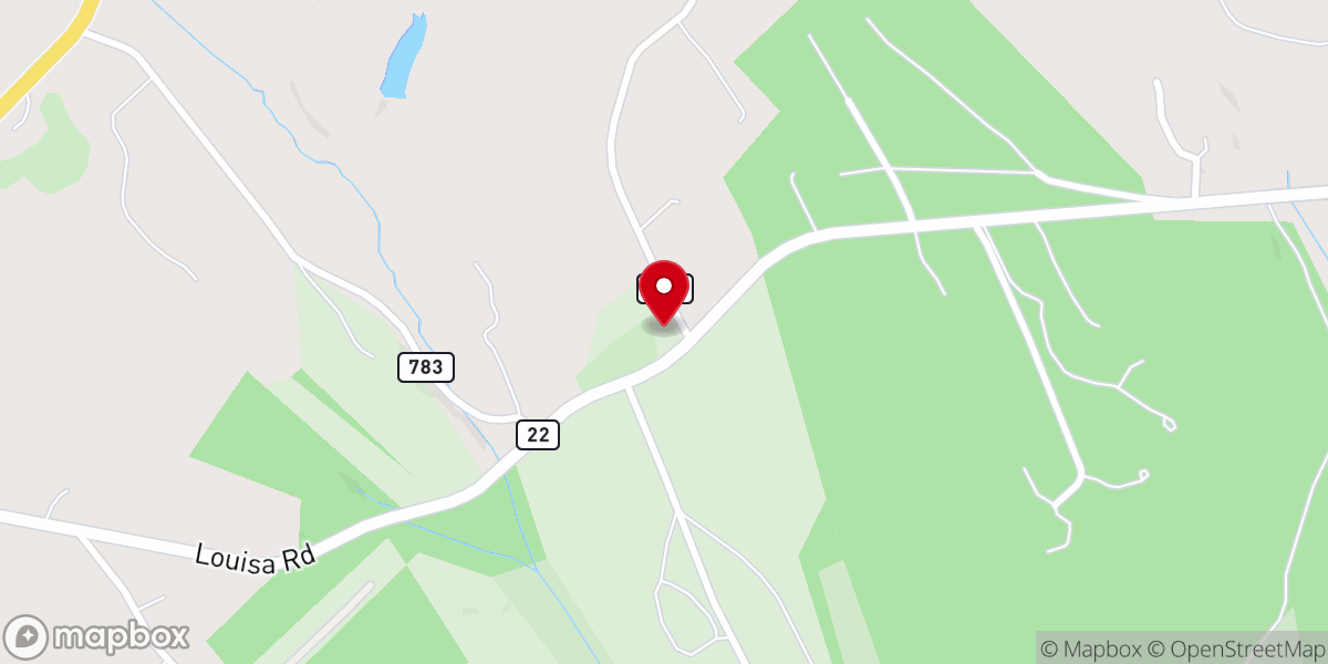 Map showing location of Zion Hill Baptist Church