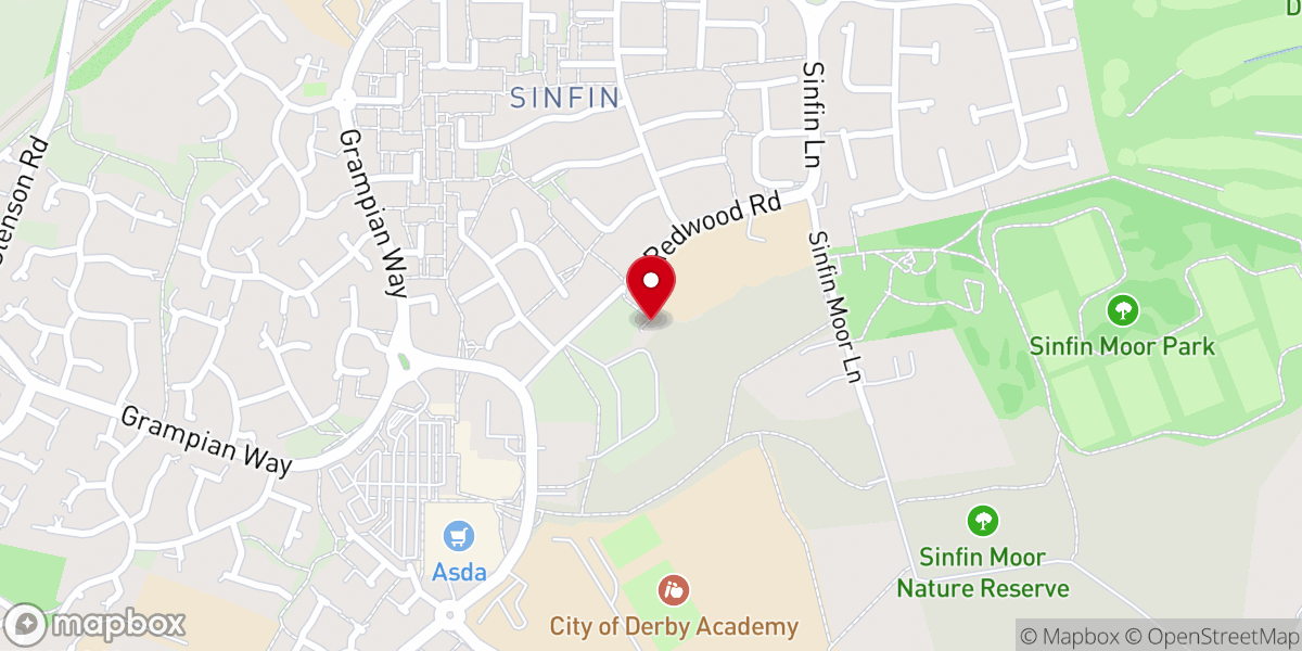 Map showing location of Holy Spirit Catholic Church