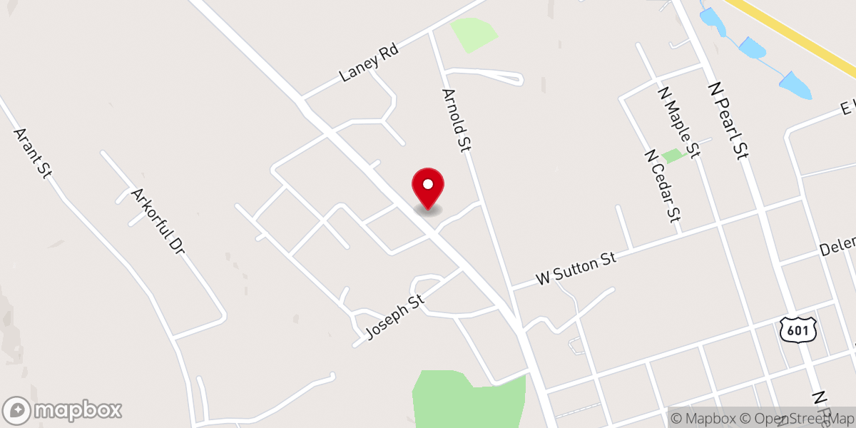 Map showing location of Poplar Hills Church