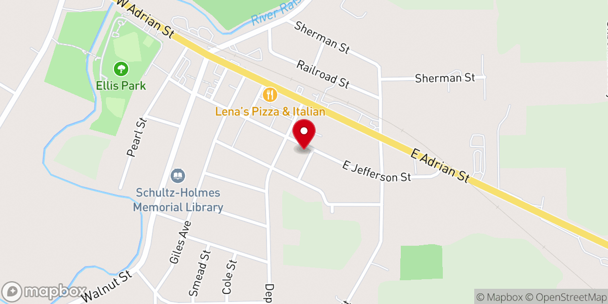 Map showing location of Saint Paul Evangelical Lutheran Church