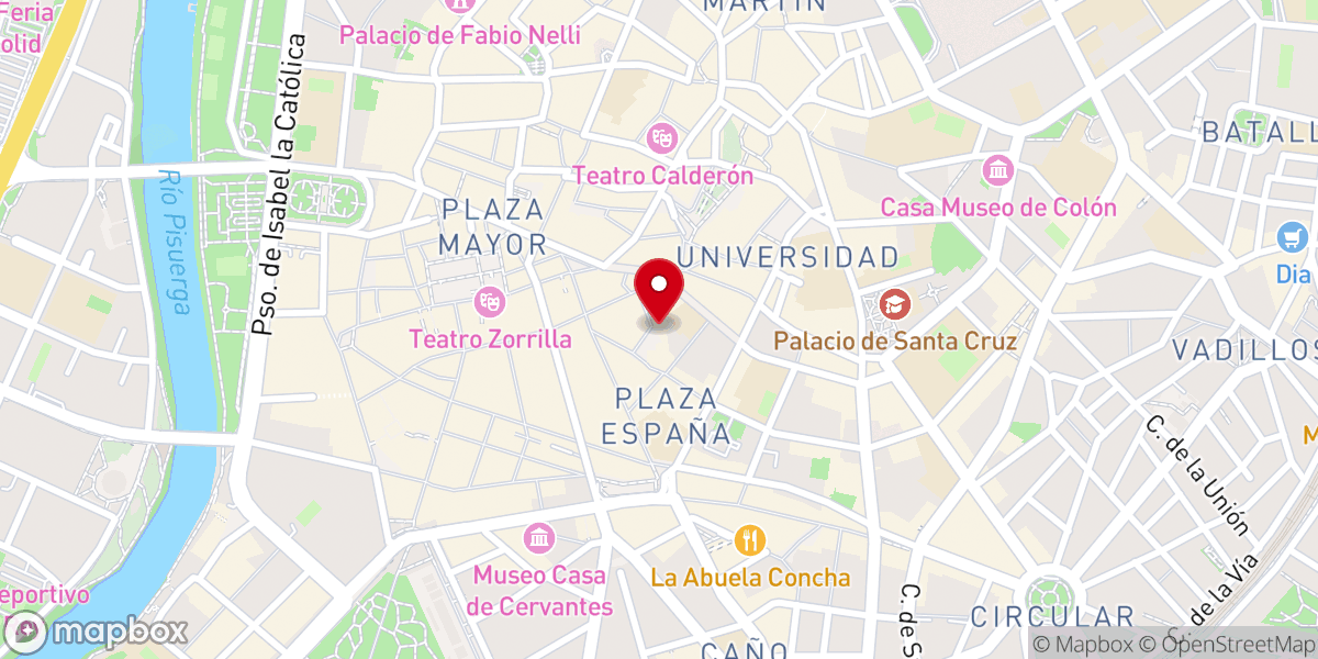 Map showing location of Iglesia de las Esclavas del Sagrado Corazón de Jesús