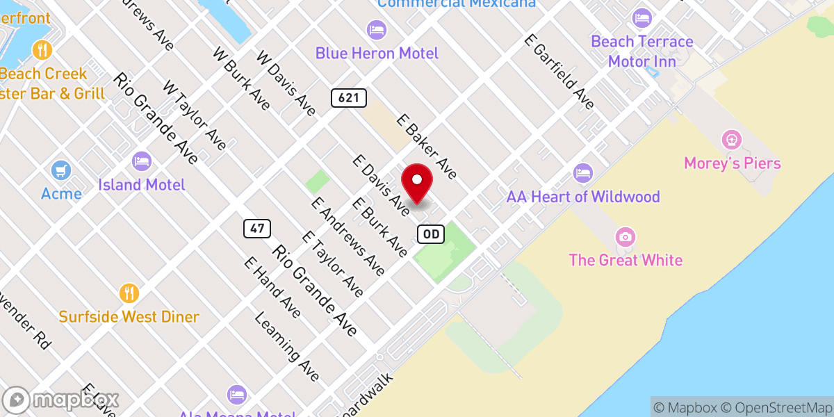 Map showing location of Carpenters Shop Inc
