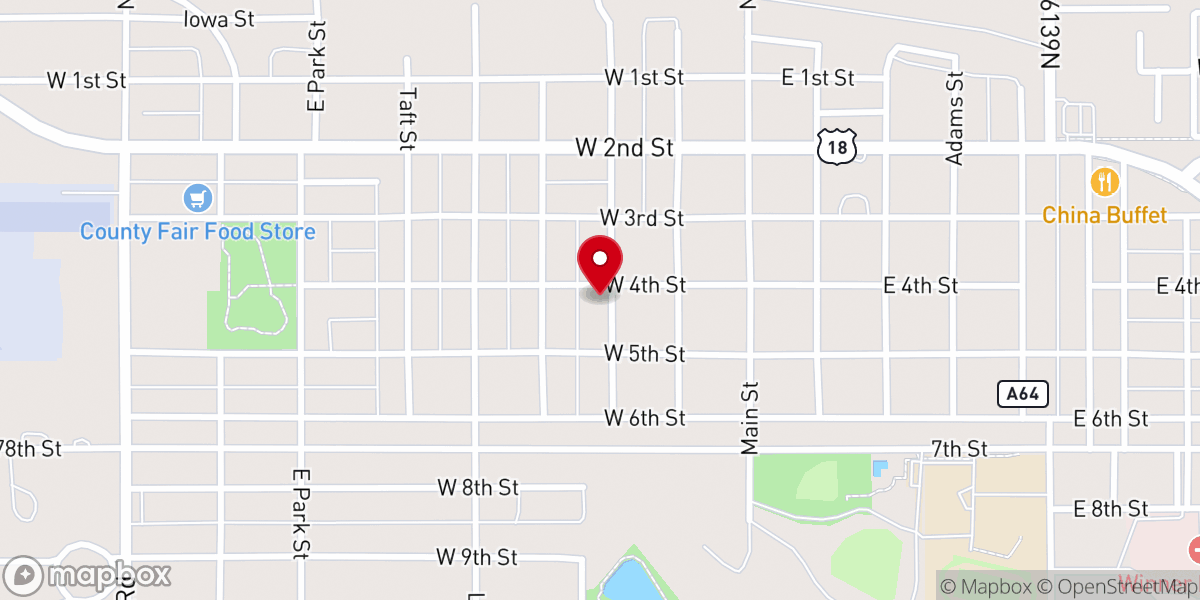 Map showing location of Winner Methodist Church