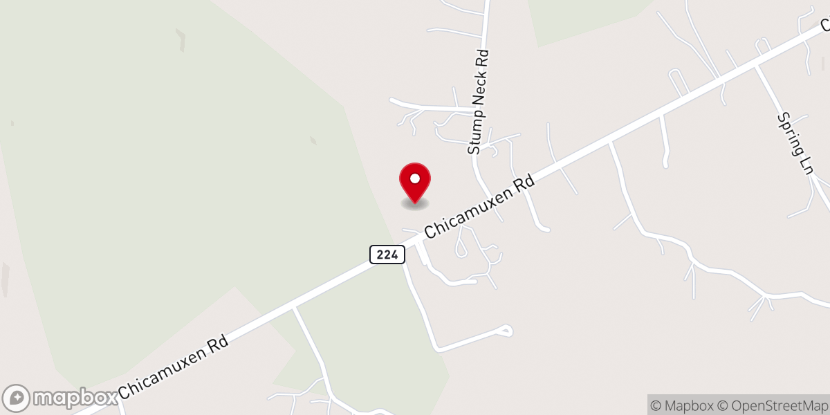 Map showing location of Alexandria United Methodist Church
