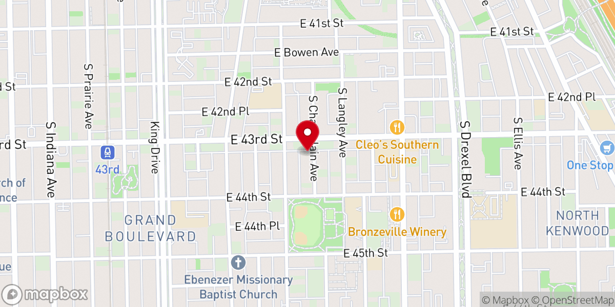 Map showing location of Chosen Tebernacle Full Gospel and Baptist Church