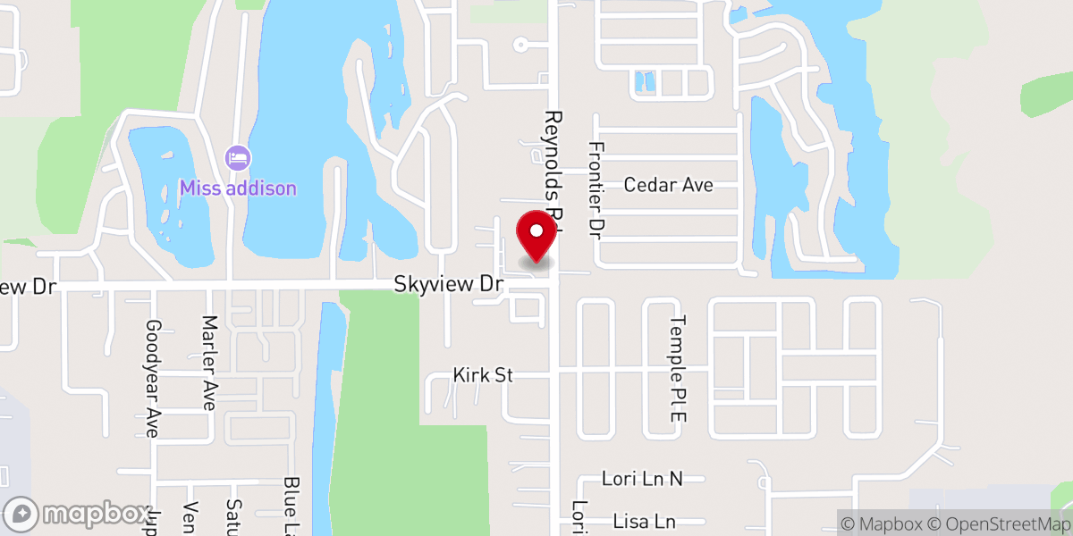 Map showing location of Skyview Church
