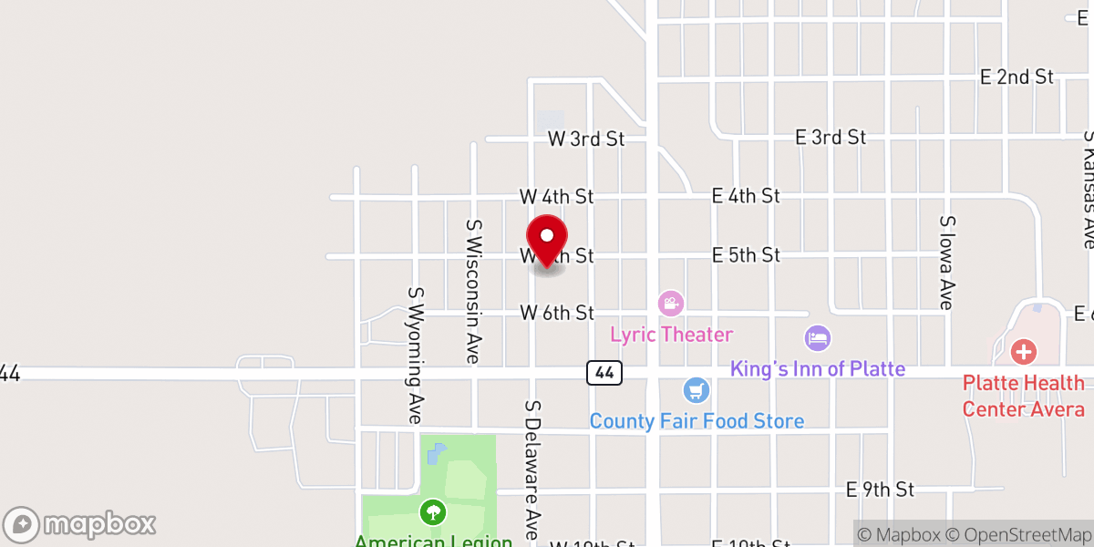 Map showing location of Trinity Lutheran Church