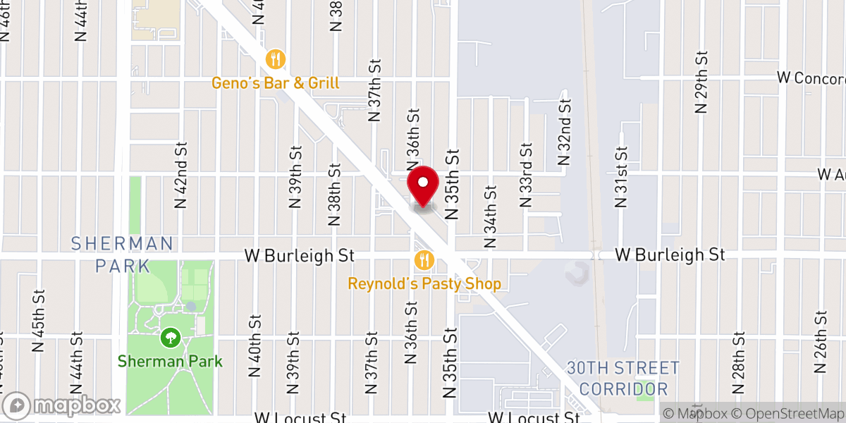Map showing location of Kujichagulia Lutheran Center