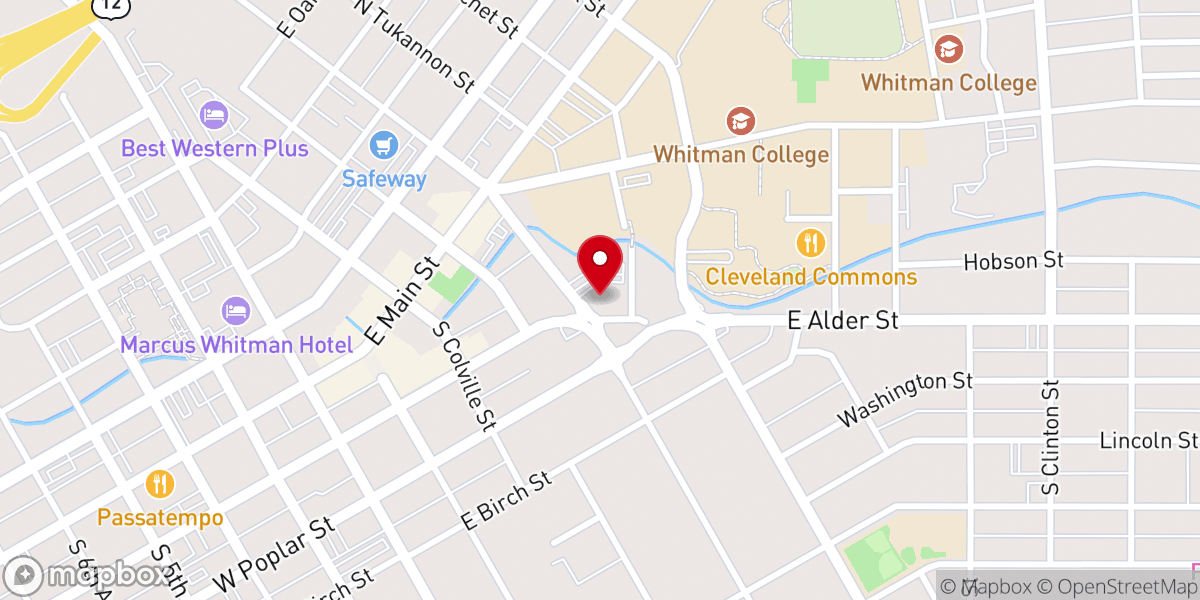 Map showing location of First Congregational Church