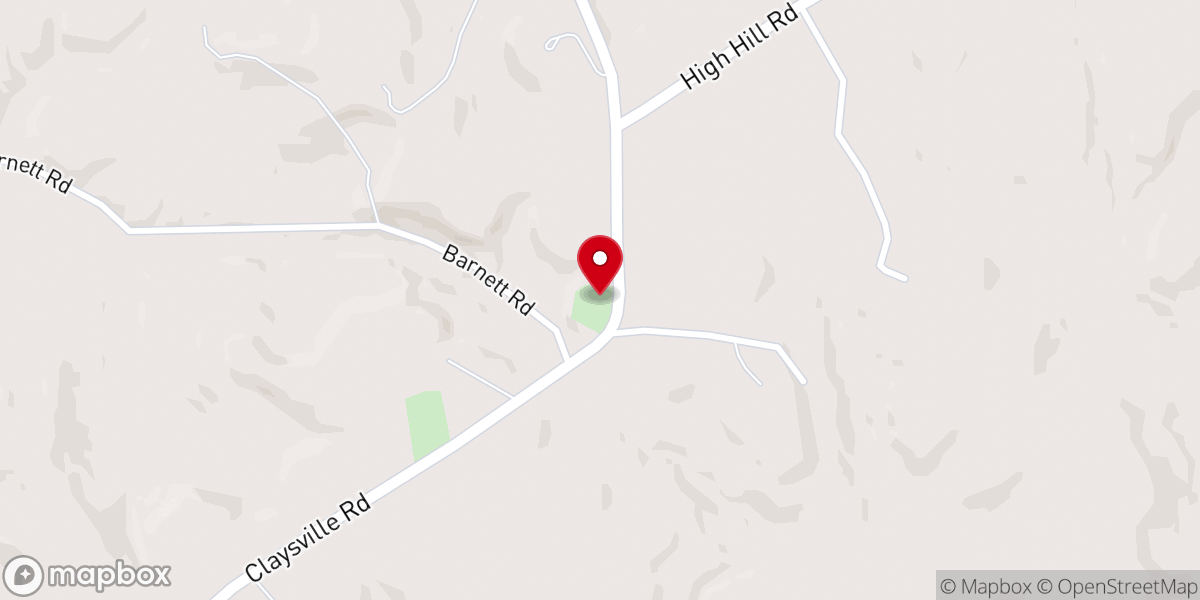 Map showing location of East Union United Presbyterian Church
