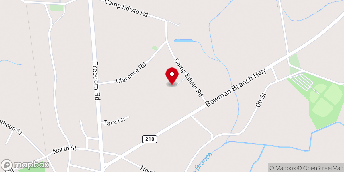 Map showing location of Camp Edisto